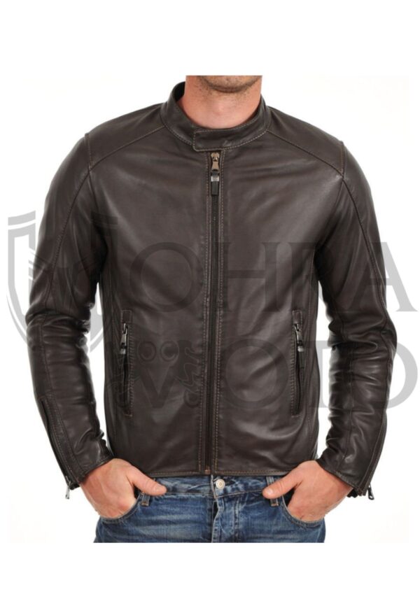 Wislo Bomber Leather Jacket