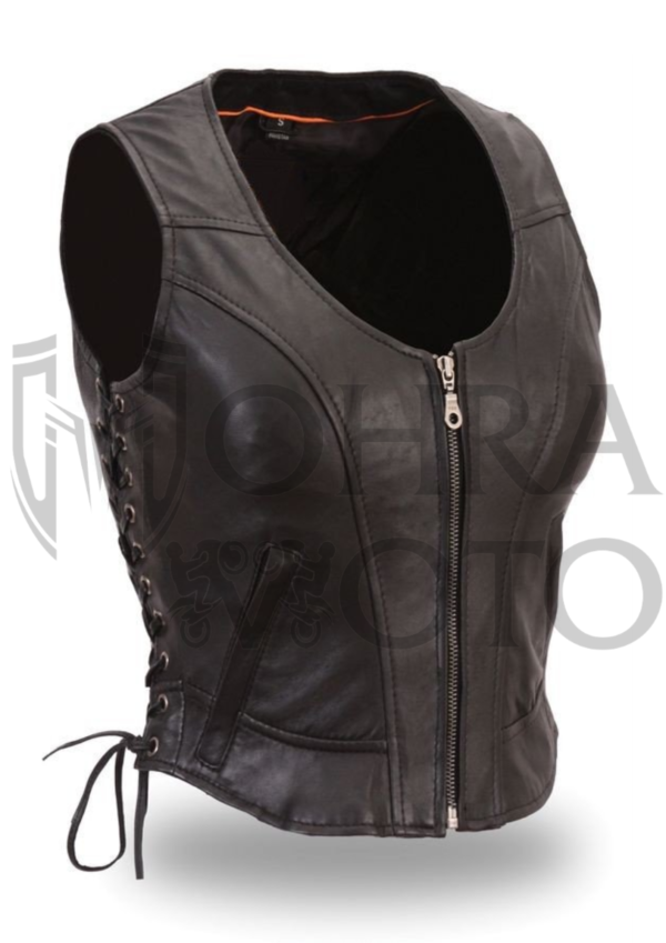 Veters Ladies Biker Leather Vest