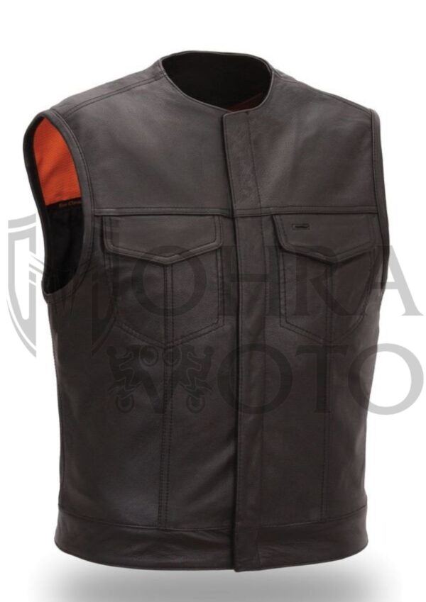 Leder Biker Leather Vest