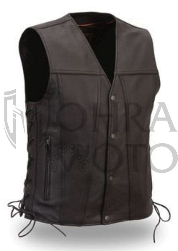 Xeb Biker Leather Vest