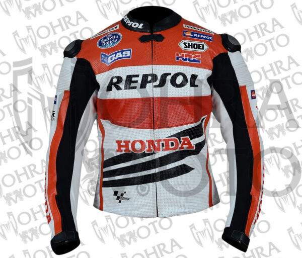 Marc Marquez Honda Repsol MotoGP 2013 Unisex Motorbike Racing Leather Jacket