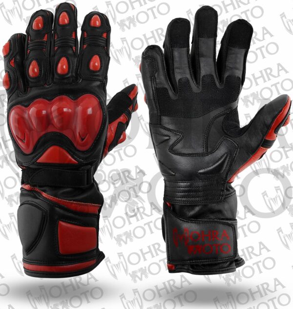 Mohra Moto Axis Red Motorbike Racing Gloves