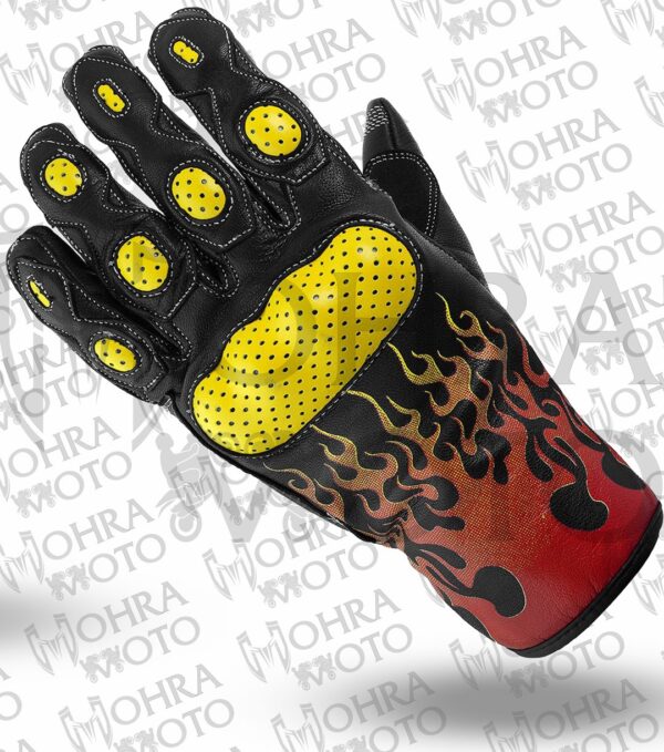 Mohra Moto Flame Motorbike Racing Gloves - Image 4