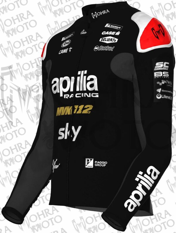 Maverick Vinales Moto 2024 Aprilia Race Jacket - Image 3