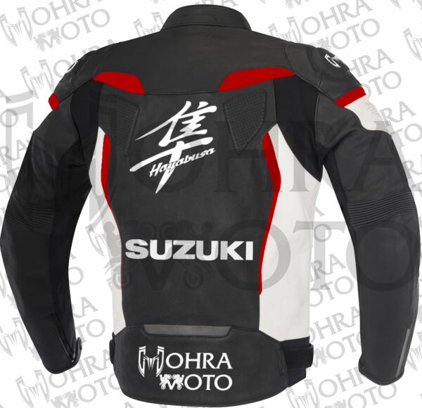 Suzuki Hayabusa 1.3mm Cowhide Leather Motorcycle Jacket Unisex Motorbike Jacket - Image 5