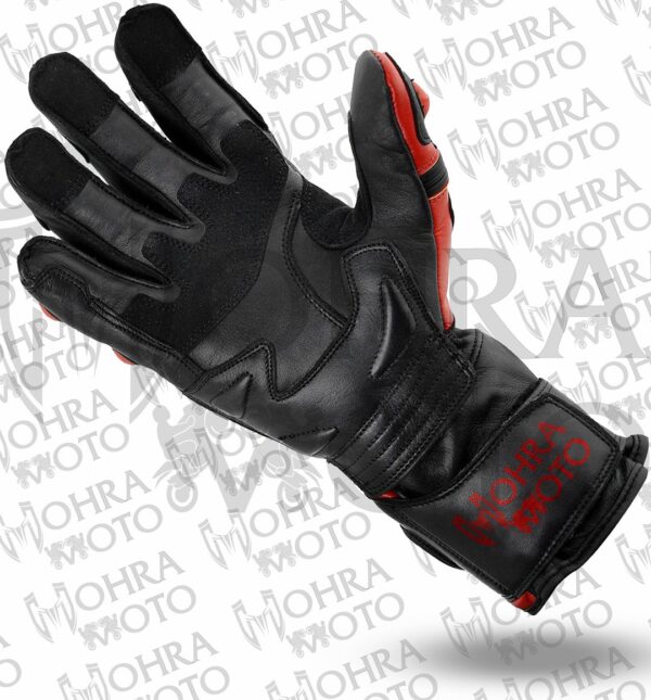 Mohra Moto Axis Red Motorbike Racing Gloves - Image 5