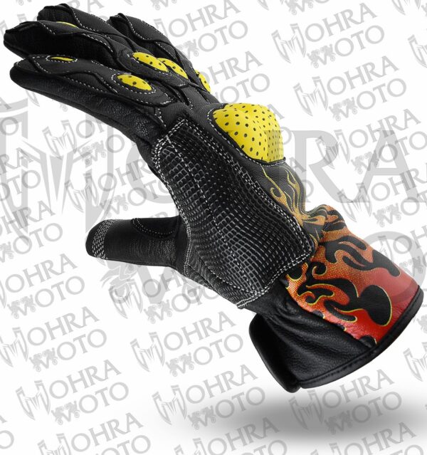 Mohra Moto Flame Motorbike Racing Gloves - Image 3