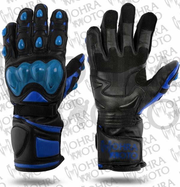 Mohra Moto Axis Blue Motorbike Racing Gloves