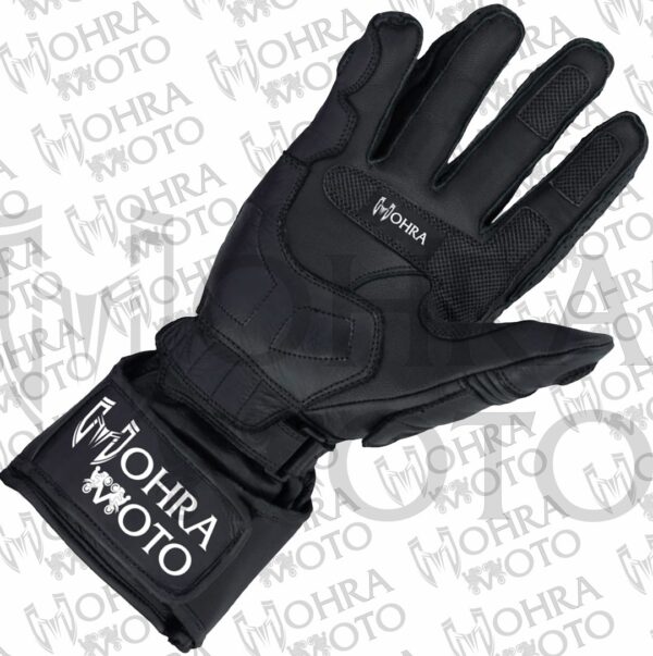 Mohra Moto Evo Black Motorbike Racing Gloves - Image 2