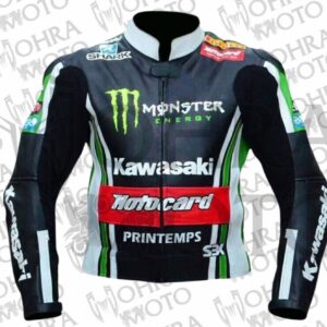 Kawasaki Monster Energy Track/Street Racing Unisex Motorbike Leather Jacket