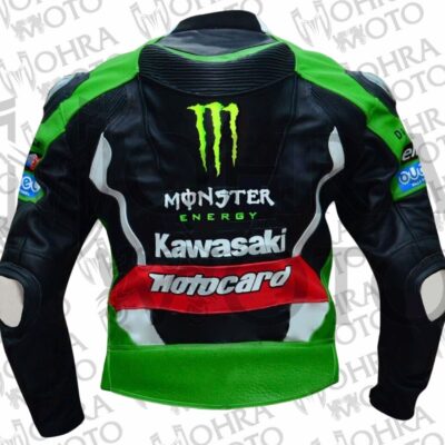 Kawasaki Monster Energy Track/Street Racing Unisex Motorbike Leather Jacket