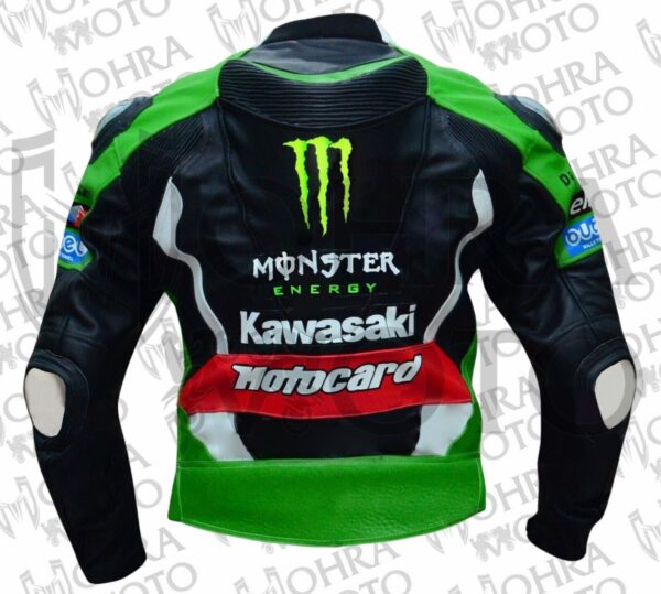 Kawasaki Monster Energy Track/Street Racing Unisex Motorbike Leather Jacket - Image 2