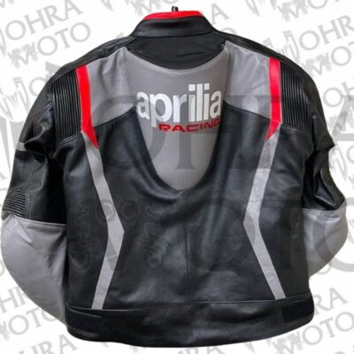 Aprilia Racing 1.3mm Cowhide Leather Motorcycle Jacket Unisex Motorbike Jacket