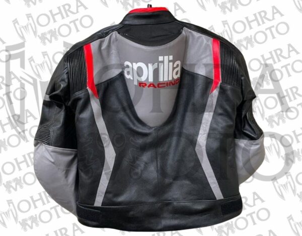 Aprilia Racing 1.3mm Cowhide Leather Motorcycle Jacket Unisex Motorbike Jacket - Image 2