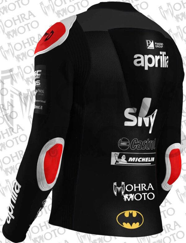 Maverick Vinales Moto 2024 Aprilia Race Jacket - Image 4