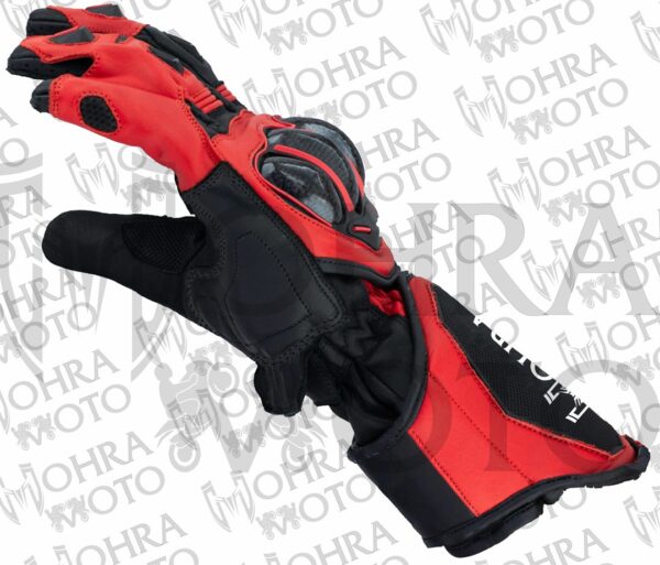 Mohra Moto Evo Red Motorbike Racing Gloves - Image 4