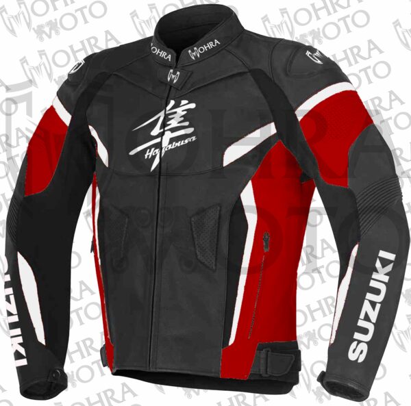 Suzuki Hayabusa 1.3mm Cowhide Leather Motorcycle Jacket Unisex Motorbike Jacket - Image 2