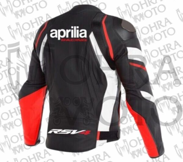 Aprilia Racing RSV4 Track/Street Biker Racing Unisex Motorbike Leather Jacket - Image 2