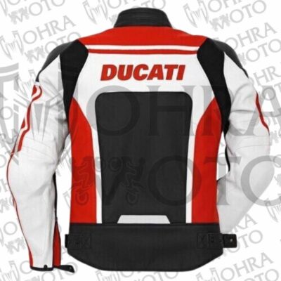 Ducati Corse Cowhide Leather Racing Motorcycle Jacket Unisex Motorbike Jacket