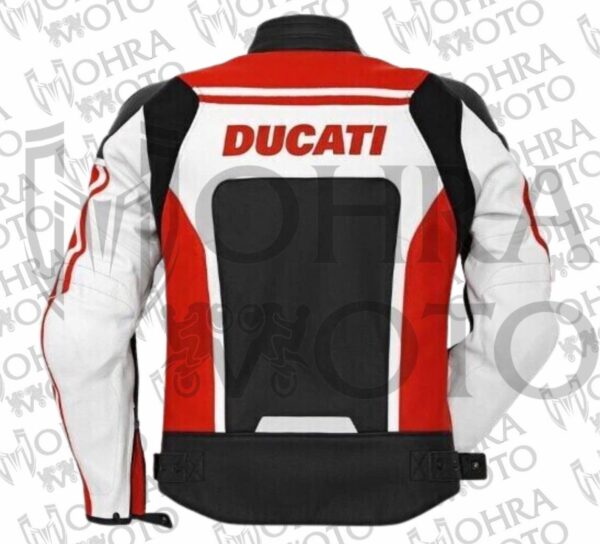 Ducati Corse Cowhide Leather Racing Motorcycle Jacket Unisex Motorbike Jacket - Image 2