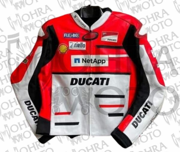 Ducati MotoGP Cowhide Leather Racing Motorcycle Jacket Unisex Motorbike Jacket - Image 3