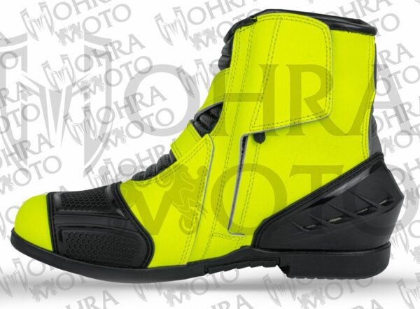 Mohra Moto Nitro Yellow Motorbike Racing Boots - Image 4