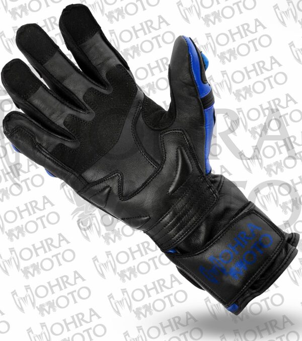 Mohra Moto Axis Blue Motorbike Racing Gloves - Image 3