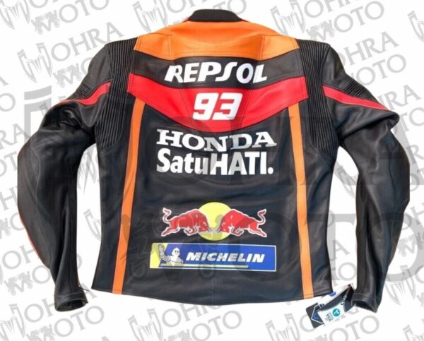 Repsol Moto GP Cowhide Leather (Track/Street) Racing Unisex Motorbike Jacket - Image 2