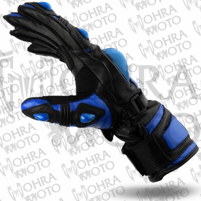 Mohra Moto Axis Blue Motorbike Racing Gloves