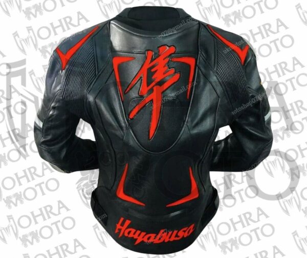 Suzuki HAYABUSA Cowhide Leather (Track/Street) Racing Unisex Motorbike Jacket - Image 2