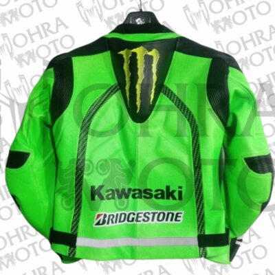 Kawasaki MotoGP Cowhide Leather Track/Street Racing Unisex Motorbike Jacket