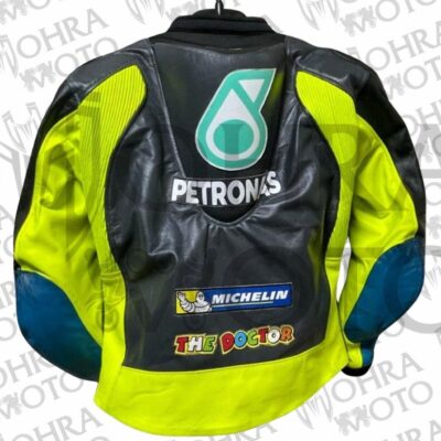 Yamaha Petronas VR46 Cowhide Leather Motorcycle Jacket Unisex Motorbike Jacket