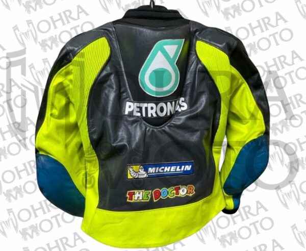 Yamaha Petronas VR46 Cowhide Leather Motorcycle Jacket Unisex Motorbike Jacket - Image 2