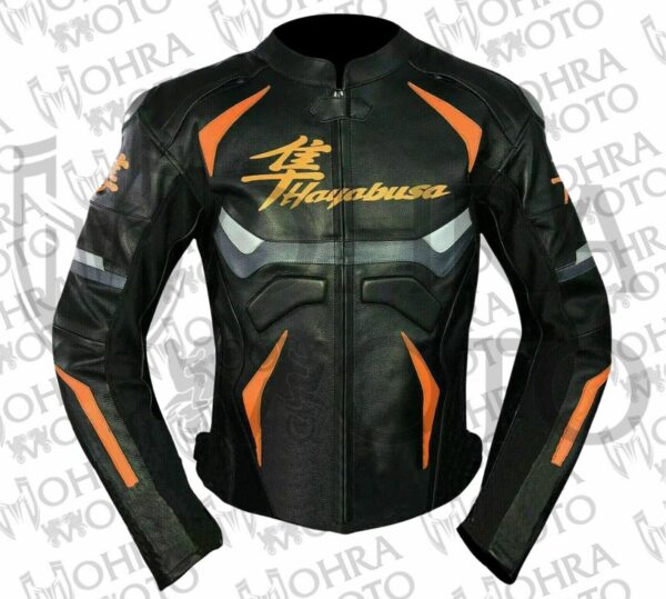 Suzuki HAYABUSA Cowhide Leather Jacket Unisex Racing Motorbike Leather Jacket