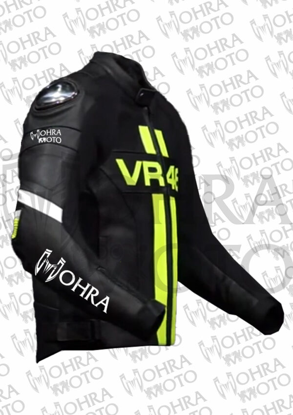 Valentino Rossi VR46 1.3mm Leather Motorcycle Jacket Unisex Motorbike Jacket - Image 3