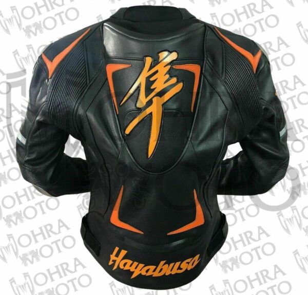 Suzuki HAYABUSA Cowhide Leather Jacket Unisex Racing Motorbike Leather Jacket - Image 2