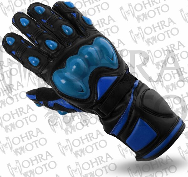 Mohra Moto Axis Blue Motorbike Racing Gloves - Image 5