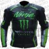 Kawasaki Ninja Cowhide Leather Racing Motorcycle Jacket Unisex Motorbike Jacket