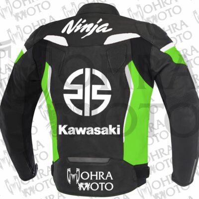 2024 Kawasaki Ninja 1.3mm Cowhide Motorcycle Jacket Unisex Motorbike Jacket