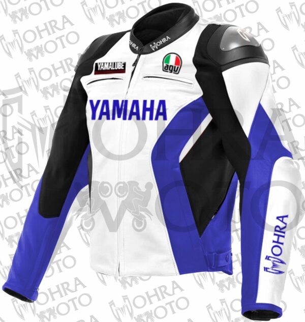 Yamaha R6 1.3mm Cowhide Leather Racing Motorcycle Jacket Unisex Motorbike Jacket