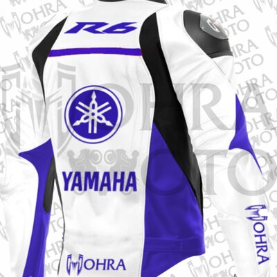 Yamaha R6 1.3mm Cowhide Leather Racing Motorcycle Jacket Unisex Motorbike Jacket