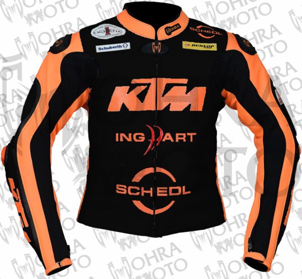 KTM 1.3mm Cowhide Leather Racing Motorcycle Jacket Unisex Motorbike Jacket