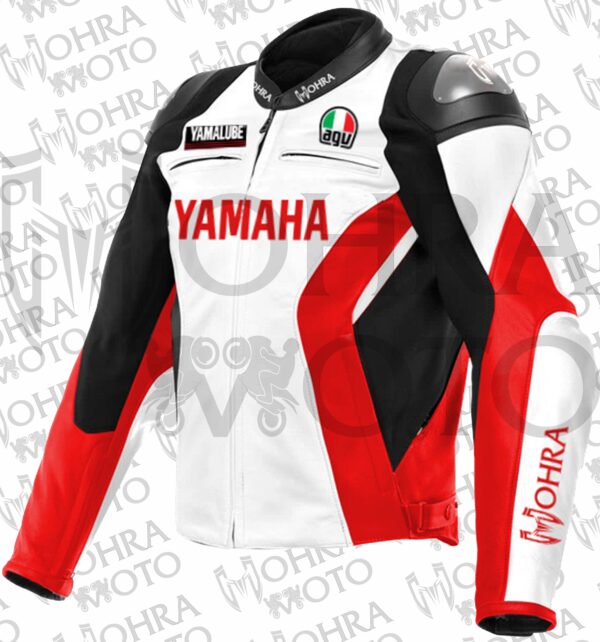 Yamaha R6 1.3mm Cowhide Leather Racing Motorcycle Jacket Unisex Motorbike Jacket