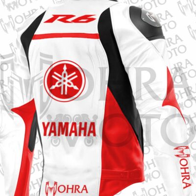 Yamaha R6 1.3mm Cowhide Leather Racing Motorcycle Jacket Unisex Motorbike Jacket