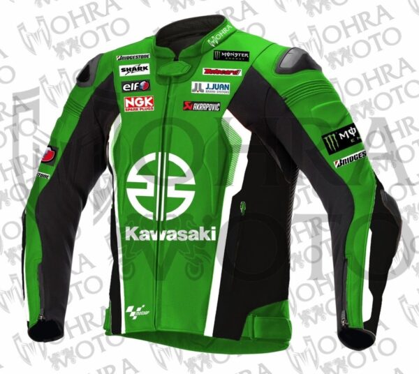 Kawasaki Monster Energy Leather Racing Motorcycle Jacket Unisex Motorbike Jacket