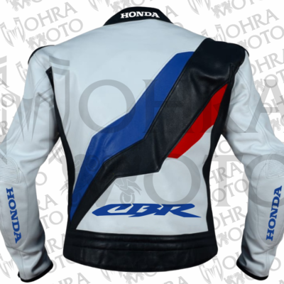 Honda CBR 1.3mm Cowhide Leather Racing Motorcycle Jacket Unisex Motorbike Jacket