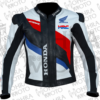 Honda CBR 1.3mm Cowhide Leather Racing Motorcycle Jacket Unisex Motorbike Jacket