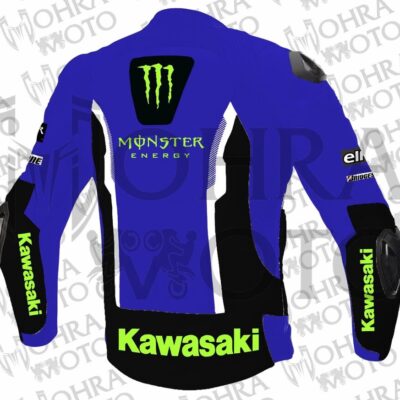 Kawasaki Monster Energy Leather Racing Motorcycle Jacket Unisex Motorbike Jacket