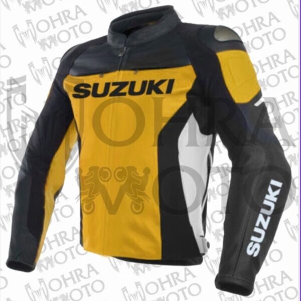 Suzuki GSXR Track/Street Motorcycle Racing Unisex Motorbike Leather Jacket