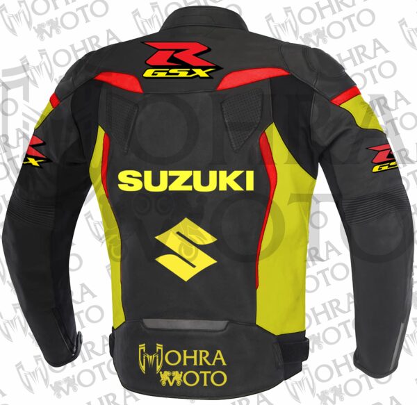 Suzuki GSXR 1.3mm Cowhide Leather Motorcycle Jacket Unisex Motorbike Jacket - Image 2